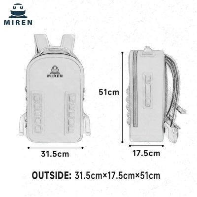 Ba lô túi khô 25l chống thấm nước Chất liệu TPU 1680D cho chèo thuyền nổi