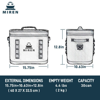 15.7in*10.6in*12.8in đa mục đích túi cách nhiệt với 840DTPU lót