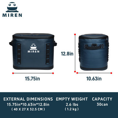 Zip được khâu 30 hộp túi mát 20L Capacity lớn túi mát mềm cho dã ngoại và du lịch bãi biển