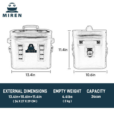 Đen 24 hộp Soft Cooler Pack là tuyệt vời cho picnic ngoài trời và câu cá